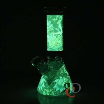 WATER PIPE BEAKER GLOW IN DARK WP1096 1CT